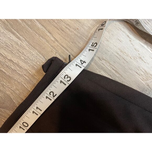 Dana Buchman Brown Wool Straight Lined Pencil Skirt Sz 8 - Picture 6 of 8